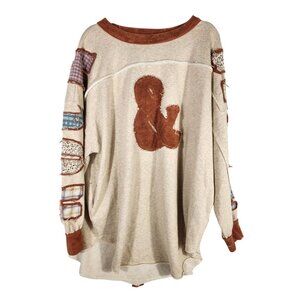 New Oli & Hali Womens Sweatshirt Oversized Rock and Roll Pockets Boho XL